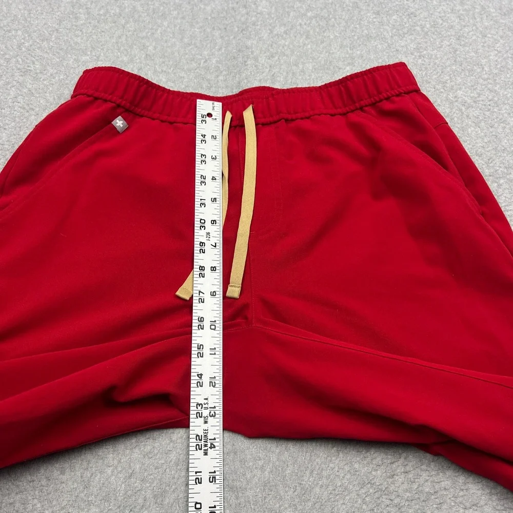 FIGS Tansen Jogger Scrub Pants Mens Medium Tall Red Technical Stretch MXXSW2004T